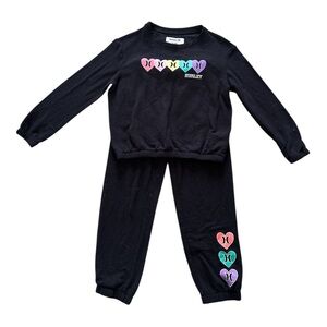Hurley Girls Matching Sweatshirt & Jogger Set, Size 6/6X